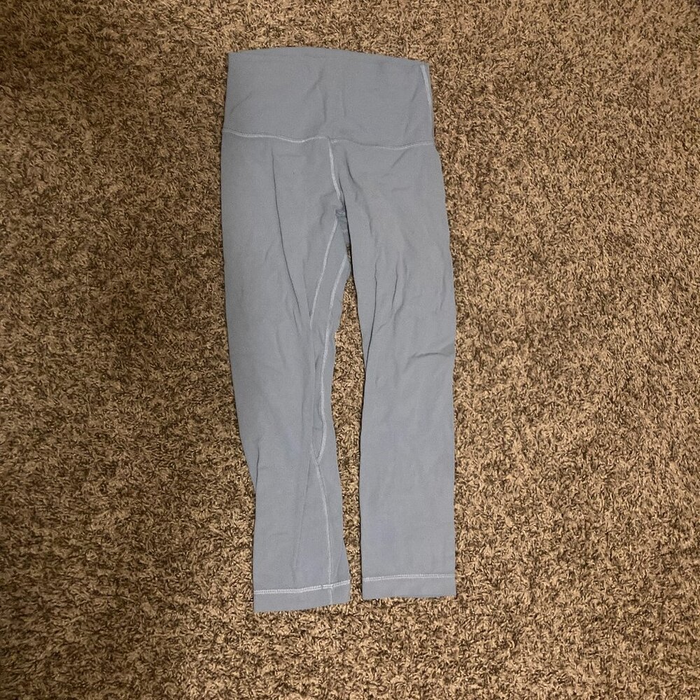 Lululemon Align Crop *21" Leggings Size 4 Chambray Light Blue Style W6AVHS Nulu